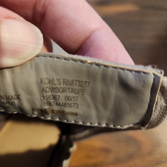 Kohl's Beige Ankle Boots with Zipper and Buckle - Picture 5 of 5